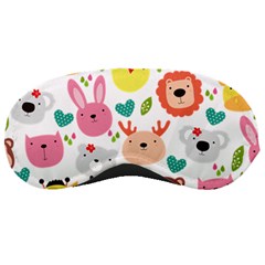 Cute Animals Cartoon Seamless Background Sleeping Mask