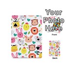 Cute Animals Cartoon Seamless Background Playing Cards 54 Designs (Mini) Front - Spade2