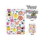 Cute Animals Cartoon Seamless Background Playing Cards 54 Designs (Mini) Front - Club10