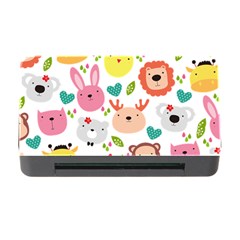 Cute Animals Cartoon Seamless Background Memory Card Reader With Cf by Jancukart