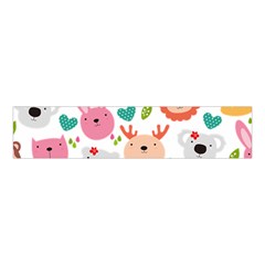 Cute Animals Cartoon Seamless Background Velvet Scrunchie