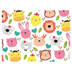 Cute Animals Cartoon Seamless Background Premium Plush Fleece Blanket (extra Small)