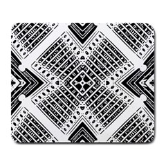 Black And White Modern Texture Seamless Print Fabric Pattern Large Mousepad