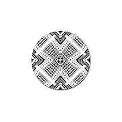 Black And White Modern Texture Seamless Print Fabric Pattern Golf Ball Marker