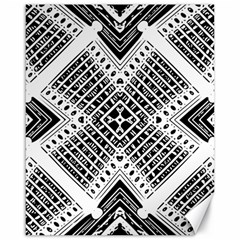 Black And White Modern Texture Seamless Print Fabric Pattern Canvas 16  X 20 