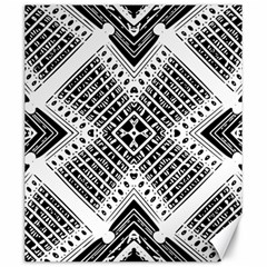 Black And White Modern Texture Seamless Print Fabric Pattern Canvas 20  X 24  by Jancukart