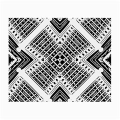 Black And White Modern Texture Seamless Print Fabric Pattern Small Glasses Cloth (2 Sides)