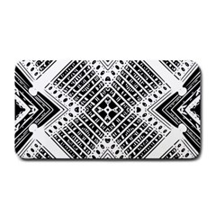 Black And White Modern Texture Seamless Print Fabric Pattern Medium Bar Mat by Jancukart