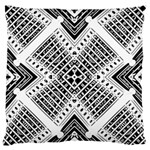 Black And White Modern Texture Seamless Print Fabric Pattern Standard Premium Plush Fleece Cushion Case (Two Sides) Front