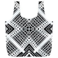 Black And White Modern Texture Seamless Print Fabric Pattern Full Print Recycle Bag (xxxl) by Jancukart