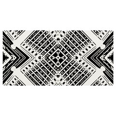 Black And White Modern Texture Seamless Print Fabric Pattern Banner And Sign 4  X 2 