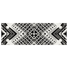 Black And White Modern Texture Seamless Print Fabric Pattern Banner And Sign 9  X 3 