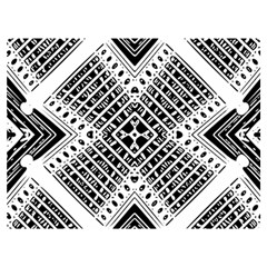 Black And White Modern Texture Seamless Print Fabric Pattern One Side Premium Plush Fleece Blanket (extra Small)