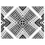 Black And White Modern Texture Seamless Print Fabric Pattern One Side Premium Plush Fleece Blanket (Extra Small) 40 x30  Blanket Front