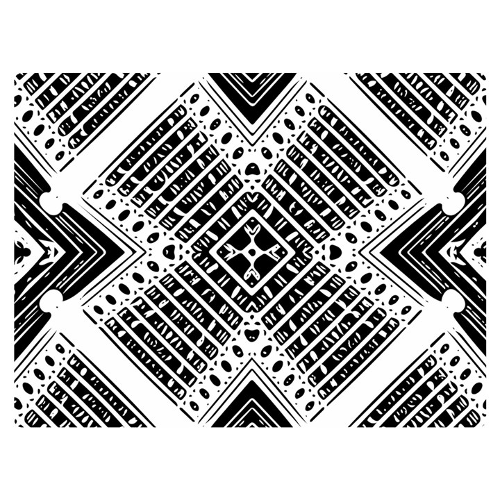 Black And White Modern Texture Seamless Print Fabric Pattern One Side Premium Plush Fleece Blanket (Extra Small)