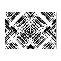 Black And White Modern Texture Seamless Print Fabric Pattern Crystal Sticker (a4)