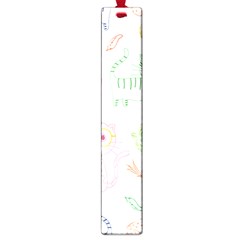 Cats And Food Doodle Seamless Pattern Large Book Marks