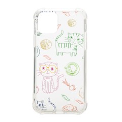 Cats And Food Doodle Seamless Pattern Iphone 11 Pro 5 8 Inch Tpu Uv Print Case