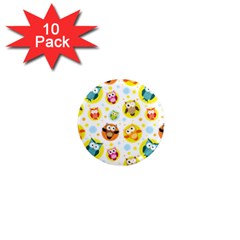 Owl Bird Cartoon 1  Mini Magnet (10 Pack) 