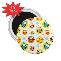 Owl Bird Cartoon 2 25  Magnets (10 Pack) 