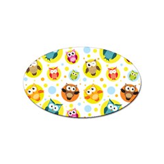 Owl Bird Cartoon Sticker Oval (100 Pack) by Jancukart