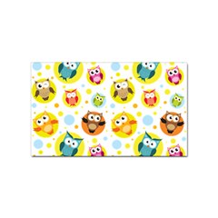 Owl Bird Cartoon Sticker Rectangular (10 Pack) by Jancukart