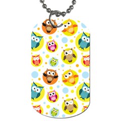 Owl Bird Cartoon Dog Tag (two Sides)