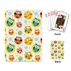 Owl Bird Cartoon Playing Cards Single Design (rectangle)