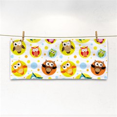 Owl Bird Cartoon Hand Towel