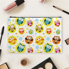 Owl Bird Cartoon Cosmetic Bag (large) by Jancukart