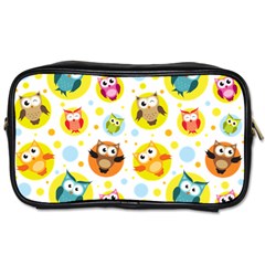 Owl Bird Cartoon Toiletries Bag (one Side)