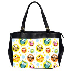 Owl Bird Cartoon Oversize Office Handbag (2 Sides)