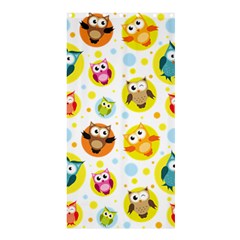 Owl Bird Cartoon Shower Curtain 36  X 72  (stall)  by Jancukart