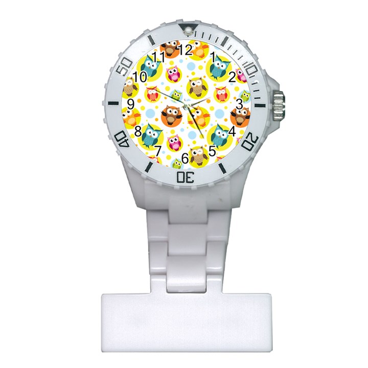 Owl Bird Cartoon Plastic Nurses Watch