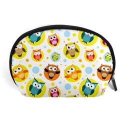 Owl Bird Cartoon Accessory Pouch (large)