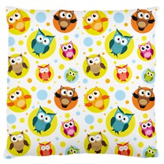 Owl Bird Cartoon Large Premium Plush Fleece Cushion Case (two Sides)