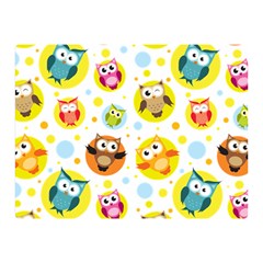 Owl Bird Cartoon Premium Plush Fleece Blanket (mini) by Jancukart