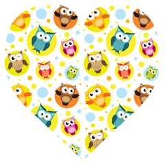 Owl Bird Cartoon Wooden Puzzle Heart