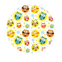 Owl Bird Cartoon Mini Round Pill Box (pack Of 3) by Jancukart