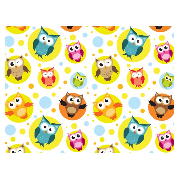 Owl Bird Cartoon Premium Plush Fleece Blanket (Extra Small)