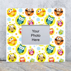 Owl Bird Cartoon White Wall Photo Frame 5  X 7  by Jancukart