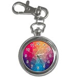 Multicolored Geometric Origami Idea Pattern Key Chain Watches Front