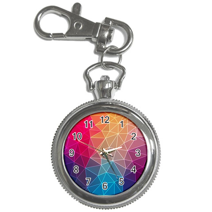 Multicolored Geometric Origami Idea Pattern Key Chain Watches