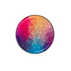 Multicolored Geometric Origami Idea Pattern Hat Clip Ball Marker (10 Pack)