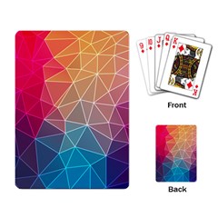 Multicolored Geometric Origami Idea Pattern Playing Cards Single Design (rectangle)