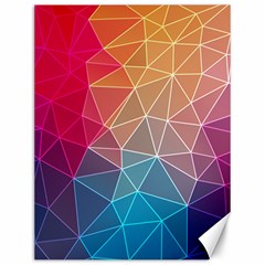 Multicolored Geometric Origami Idea Pattern Canvas 12  X 16 