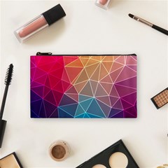 Multicolored Geometric Origami Idea Pattern Cosmetic Bag (small)