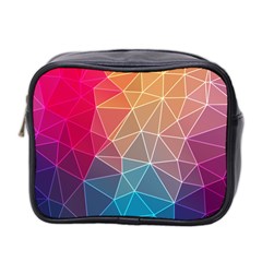 Multicolored Geometric Origami Idea Pattern Mini Toiletries Bag (two Sides)