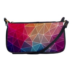 Multicolored Geometric Origami Idea Pattern Shoulder Clutch Bag by Jancukart