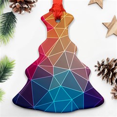 Multicolored Geometric Origami Idea Pattern Christmas Tree Ornament (two Sides)